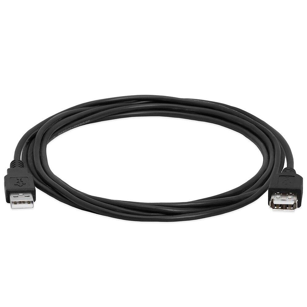 Angle. Cmple.com - USB Extension Cable USB-A 2.0 Male to Female 10ft Black 480Mbps High-Speed Extender - Black.