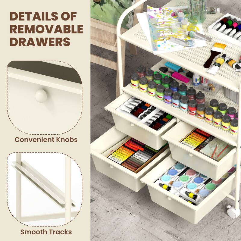 DETAILS OF REMOVABLE DRAWERS

Convenient Knobs

Smooth Tracks