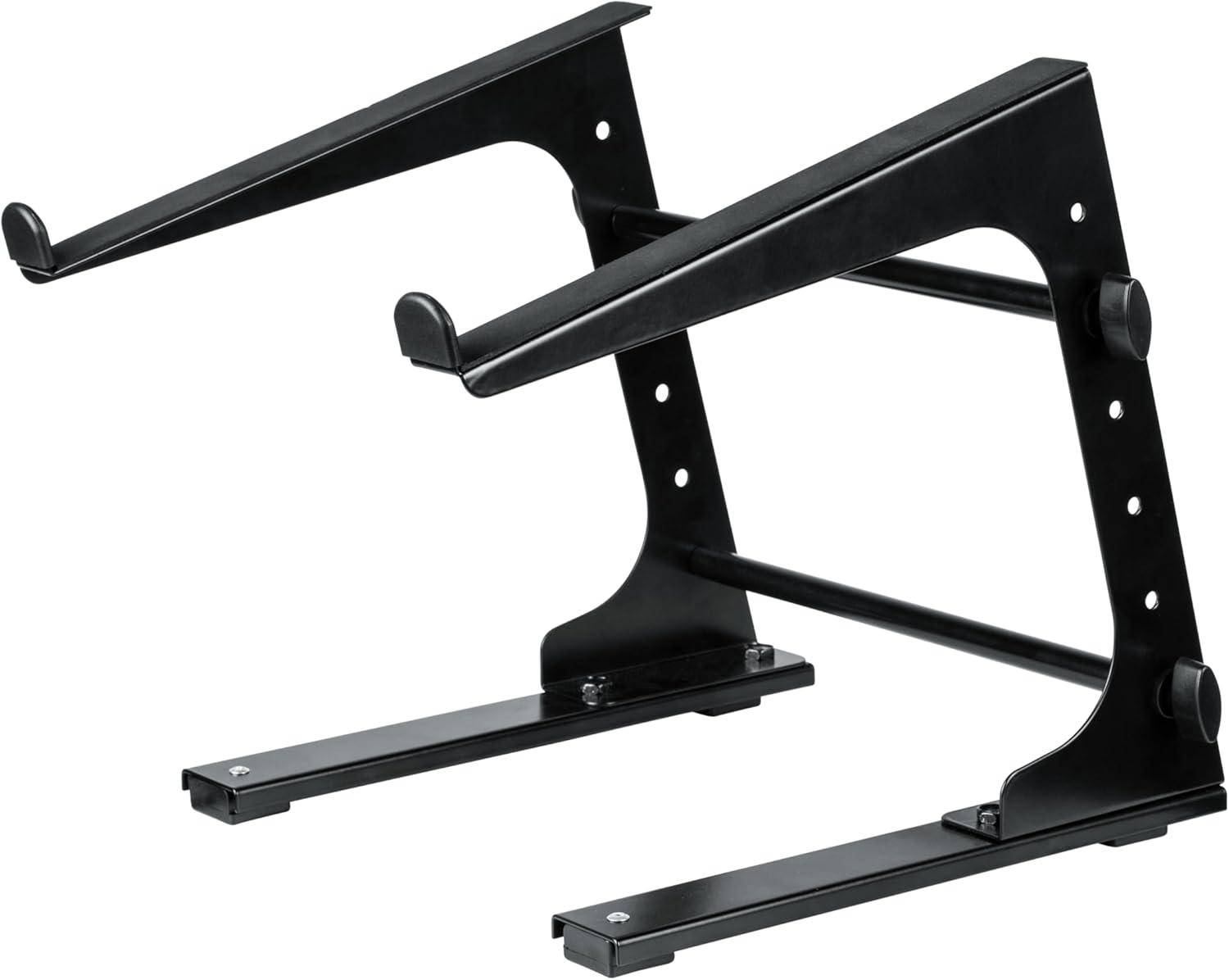 Angle. Gator Frameworks - Space-Saving Collapsible Desktop Laptop Stand and DJ Controller Riser with Integrated Cable Management - Black.