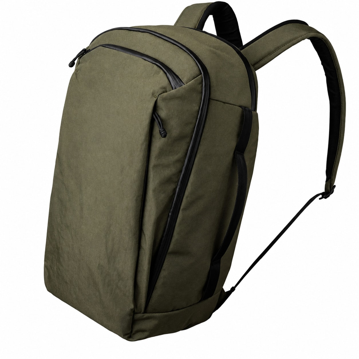 Front. ALPAKA - Traverse 30L Travel Laptop Backpack for 16-Inch Laptops, Clamshell Opening, Luggage Pass-Through and Bottle Pocket - Green Axoflux 400D Ripstop Nylon.