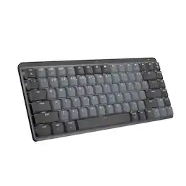 Logitech - MX Mechanical Mini for Mac Compact Wireless Mechanical Tactile Switch Keyboard for macOS/iPadOS/iOS with Backlit Keys - Space Gray