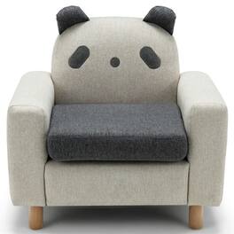 Pefilos - Kids Sofa with Armrest and Thick Cushion- Comfy Chair for Kids - Gray