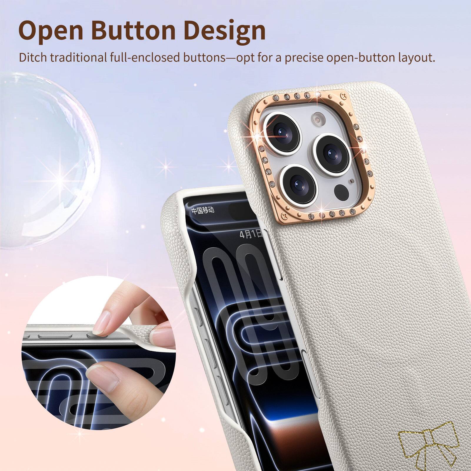 Open Button Design  
Ditch traditional full-enclosed buttons—opt for a precise open-button layout.