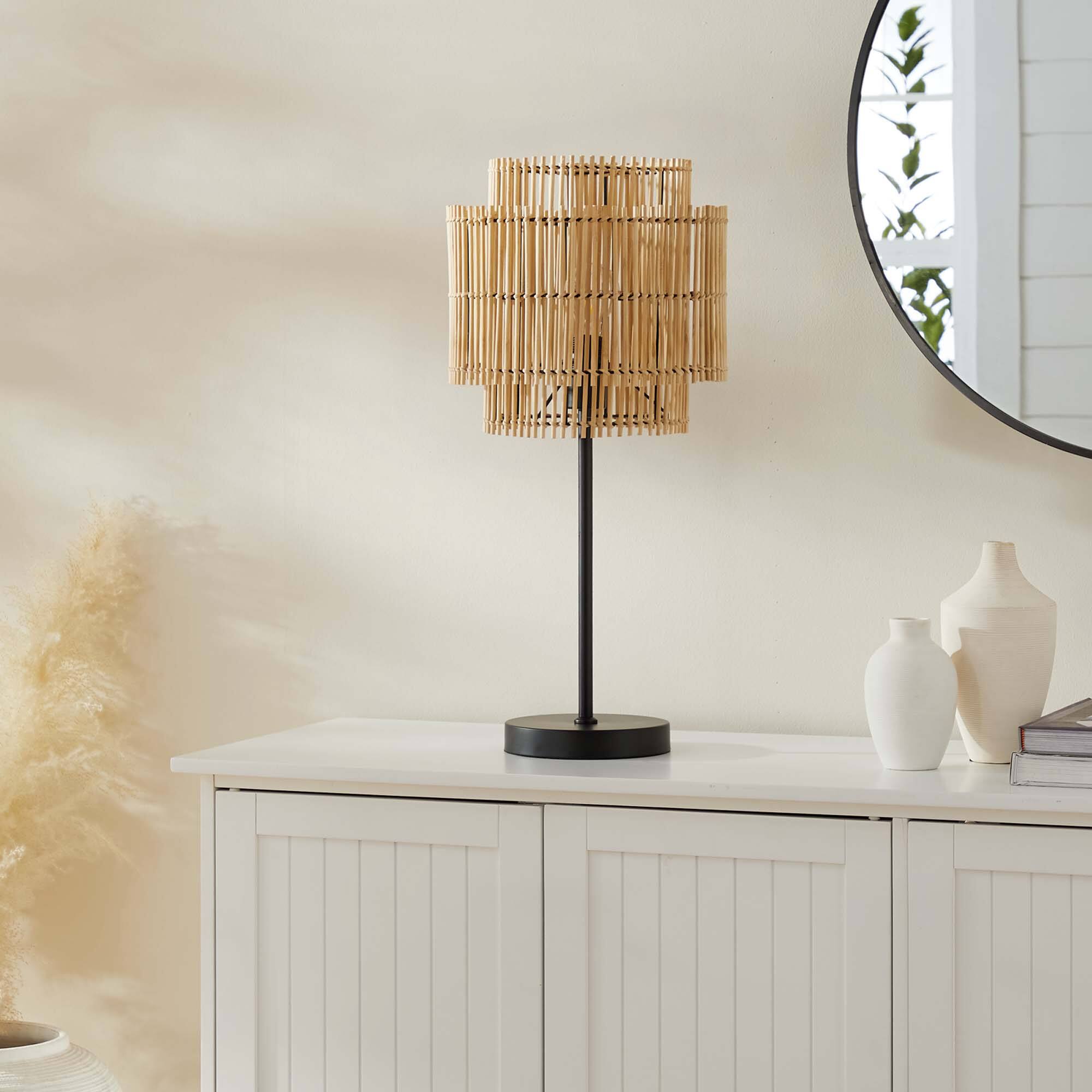 Front. Modway - Nourish Bamboo Table Lamp by Modway - Natural.