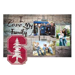 Fan Creations - Stanford Cardinal 11" x 19" I Love My Family Clip Photo Frame - Multicolor
