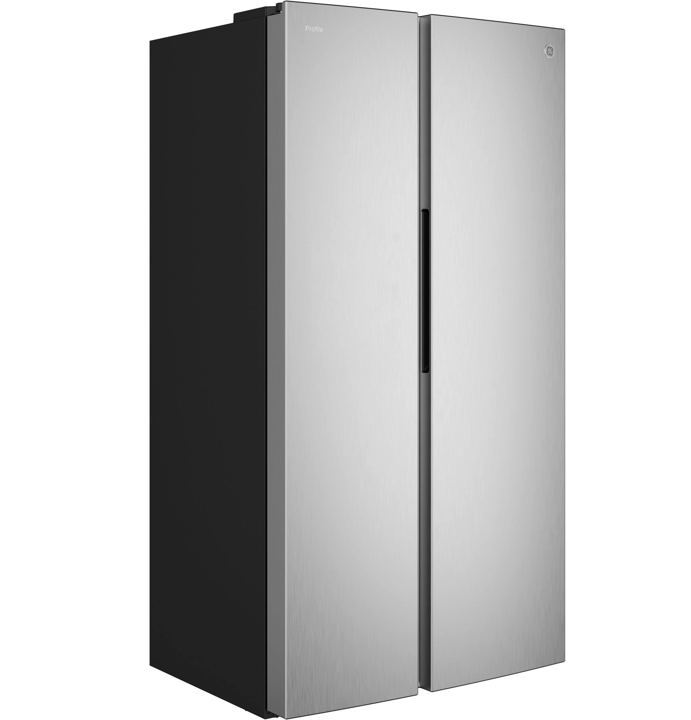 Alt View 35. GE Profile - 36 in. Wide 24.1 Cu. Ft. Counter-Depth Side-By-Side Refrigerator with Dual-Dispense AutoFill Pitcher and CustomSize Ice - Stainless Steel.