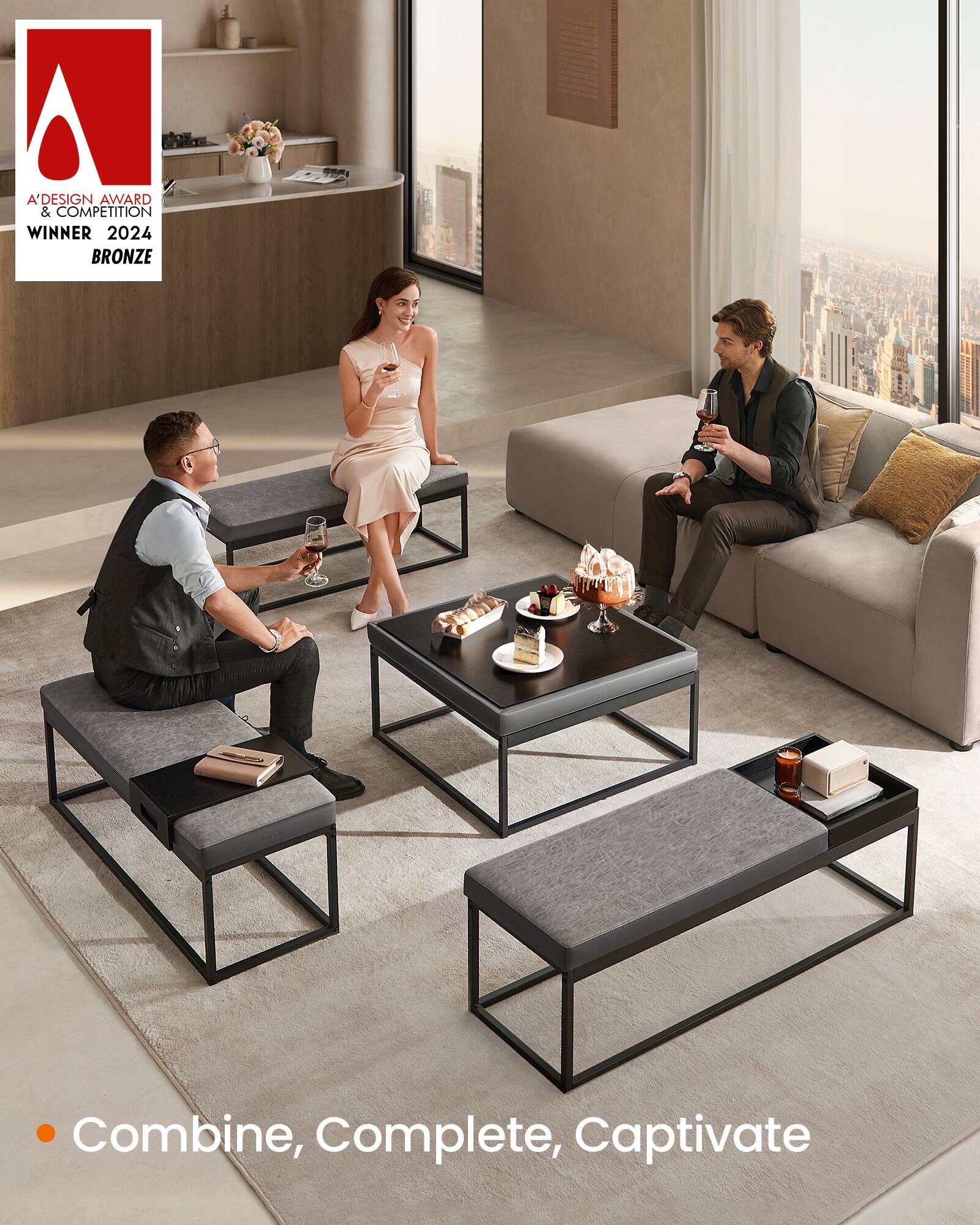 A'DESIGN AWARD & COMPETITION WINNER 2024 BRONZE

Combine, Complete, Captivate