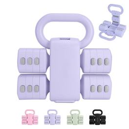 Refined Abode Design - Adjustable Dumbbell Set Of 2 1 Free Weights Dumbbells For Women With Fast Adjustment Each Hand Home Gym - Purple