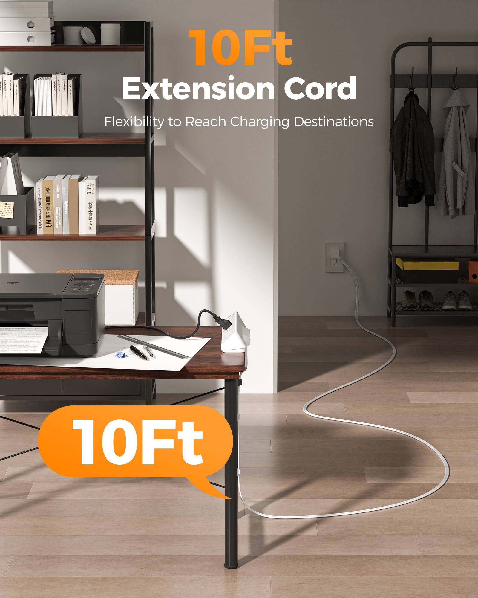 10Ft Extension Cord: Flexibility to Reach Charging Destinations