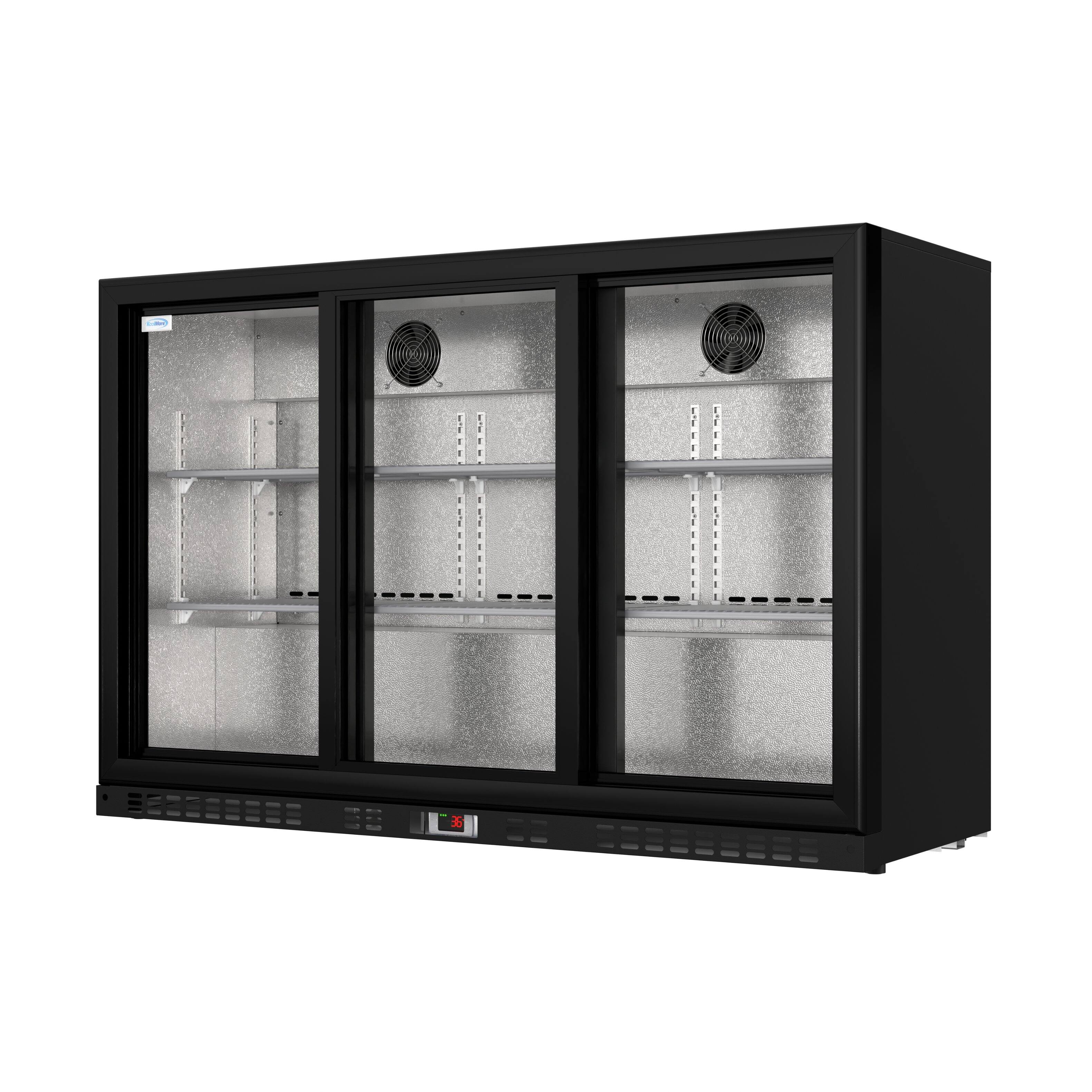 Alt View 6. Koolmore - 53 in. Three-Door Back Bar Refrigerator - 11.3 Cu Ft. BC-3DSL-BK - Black.
