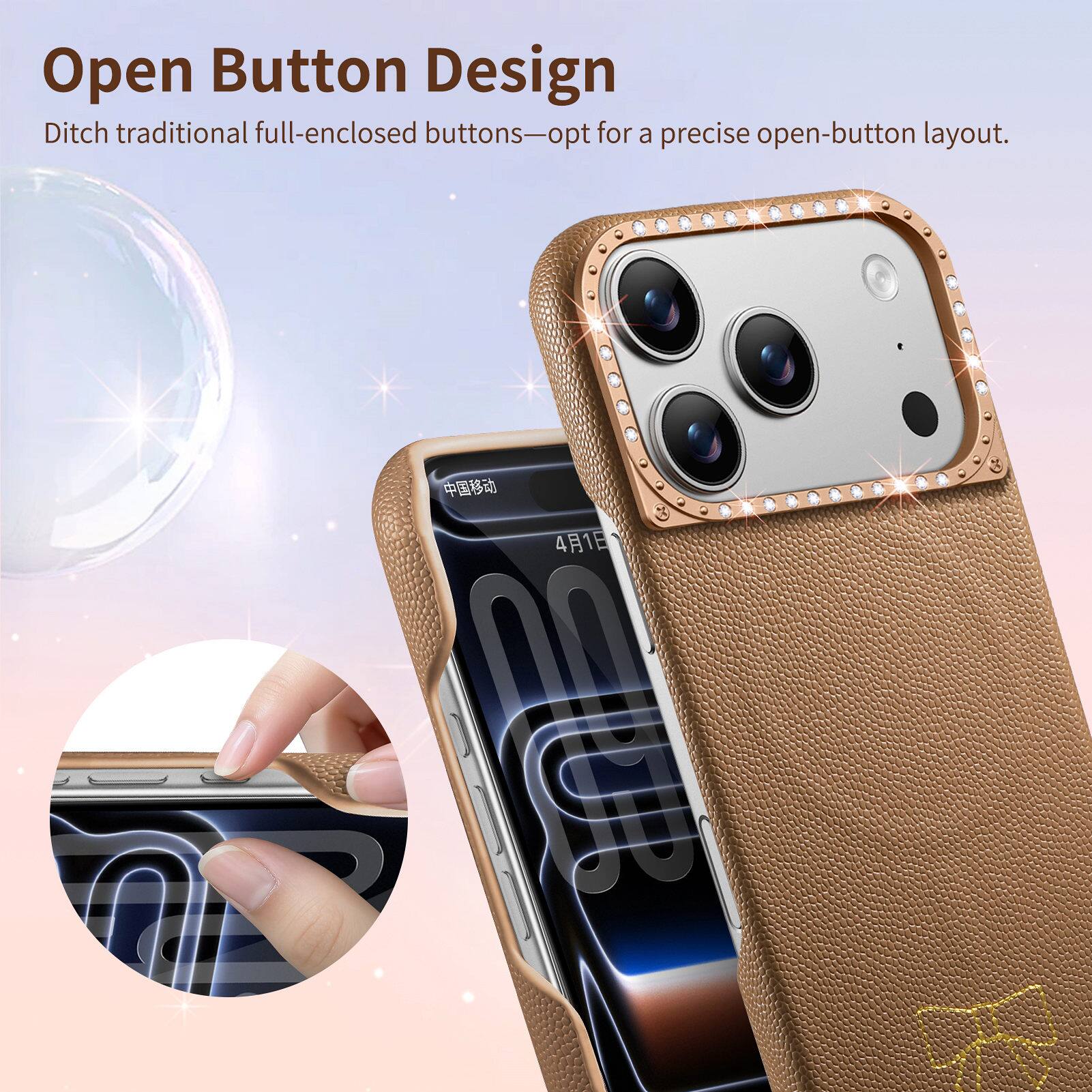 Open Button Design  
Ditch traditional full-enclosed buttons—opt for a precise open-button layout.