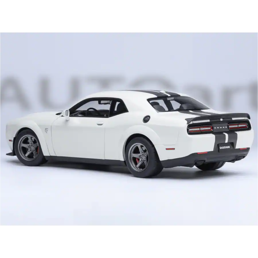 Podcoc Model 2023 Dodge Challenger SRT Super Stock Knuckle White with Carbon Stripes ...