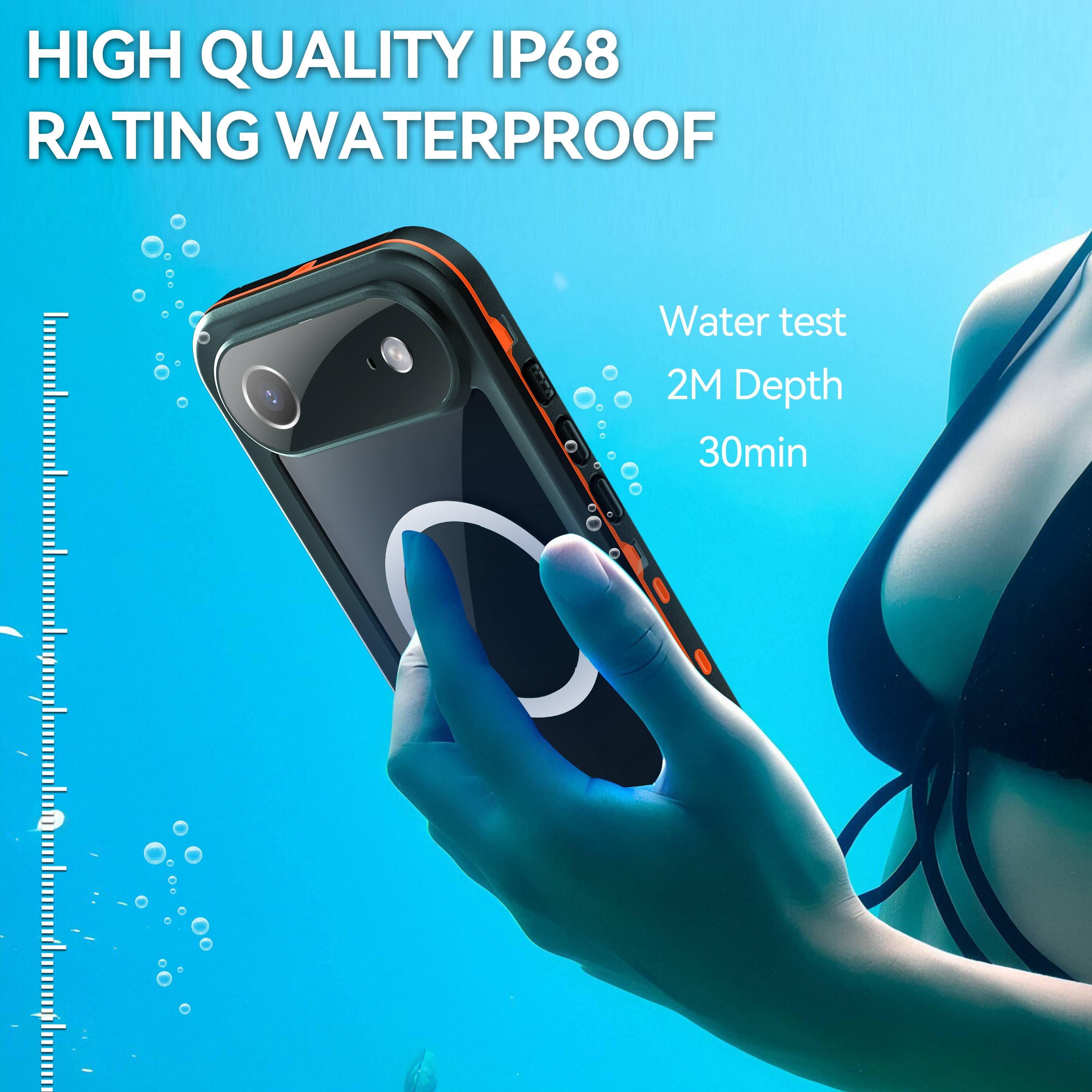 HIGH QUALITY IP68 RATING WATERPROOF

Water test 2M Depth 30min