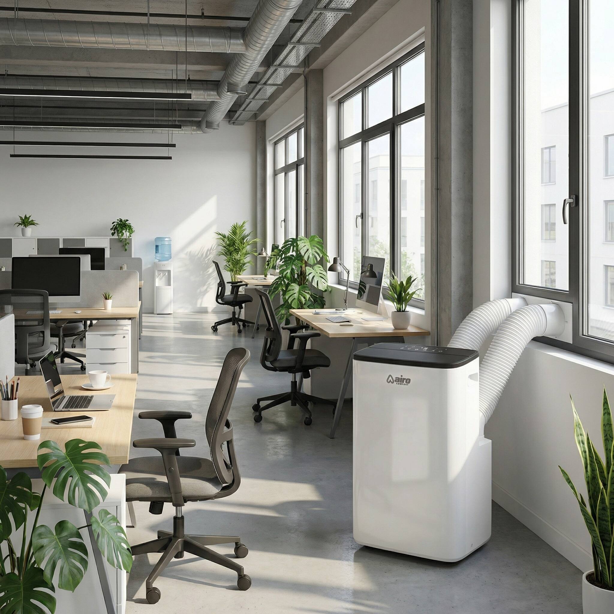 Alt View 2. Airo Comfort - 16000 BTU Portable Air Conditioner A/C with Dehumidifier and Remote DIY Window Kit.