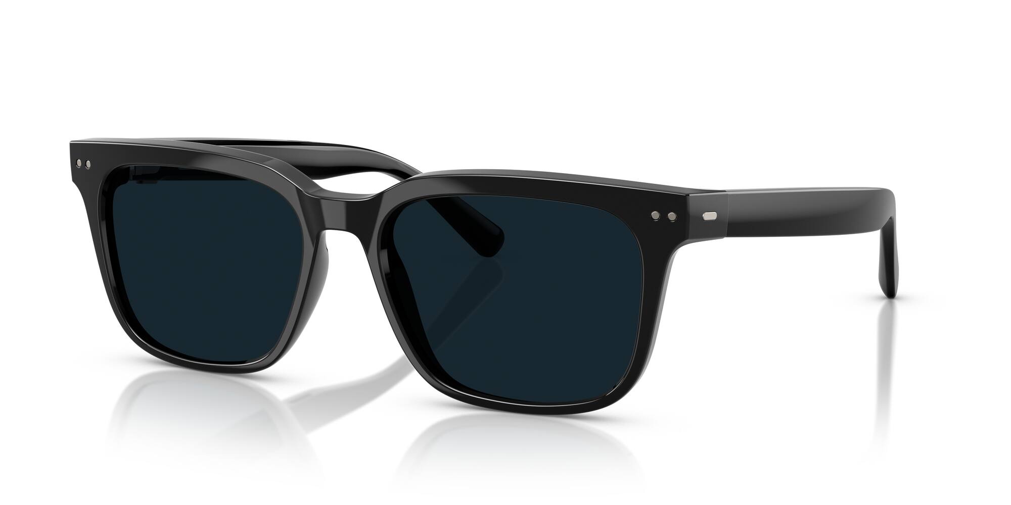 Angle. Nuance - Square 56 Audio Glasses - Shiny Black - Transition Lens - SHINY BLACK.