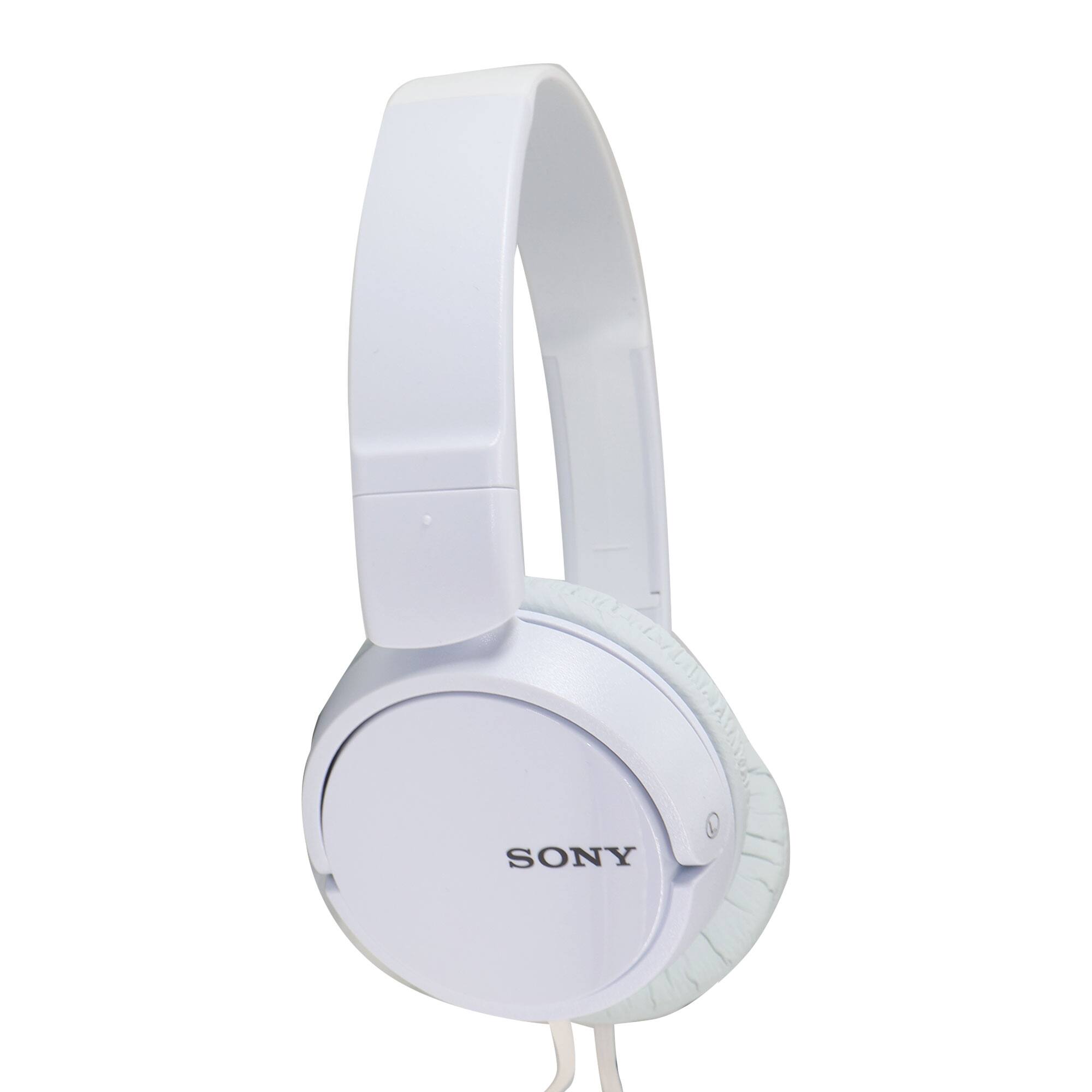 Left. Sony - WH-1000XM6 Wireless Noise Canceling Headphones ,MDR-ZX110 On-Ear Wired Headphones (White) - Silver.