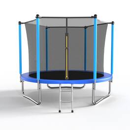 LOVMOR - 8 FT Trampoline with Ladder and Safety Enclosure Recreational Trampoline for Adults