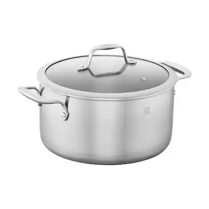 Front. ZWILLING - ZWILLING Spirit 3-ply 6-qt Stainless Steel Dutch Oven - Stainless Steel.
