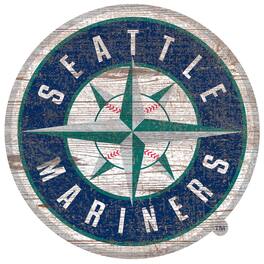 Fan Creations - Seattle Mariners Distressed Logo Cutout Sign - Multicolor