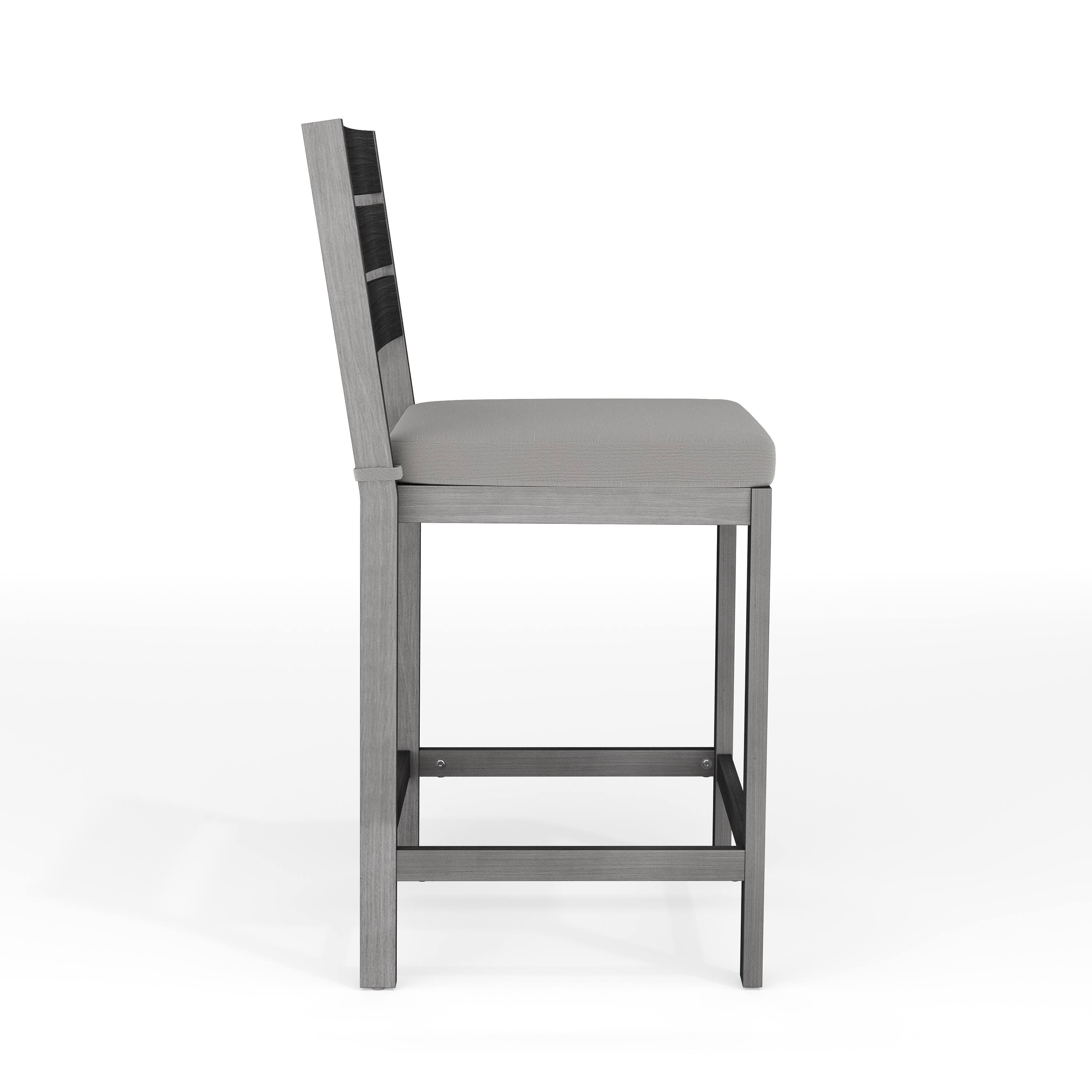 Alt View 8. Martha Stewart - Bedford 2PK All-Weather Patio Bar Stools with Seat Cushions - Gray.