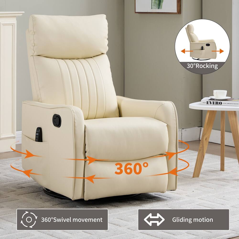 30° Rocking  
360° Swivel movement  
Gliding motion