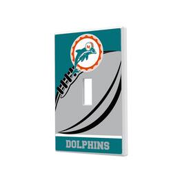 Keyscaper - Miami Dolphins Passtime Design Single Toggle Lightswitch Plate - Multicolor