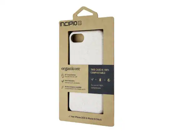 INCIPIO organicore THIS CASE IS 100% COMPOSTABLE GFT drop protection Made from plants. Wireless charging-compatible New iPhone 2020 & iPhone 8/7/6s/6
Essa de chute de 1.5M Fabrique à partir de plantes Ce cas est 100% compostable Compatible pour une recharge sans fil