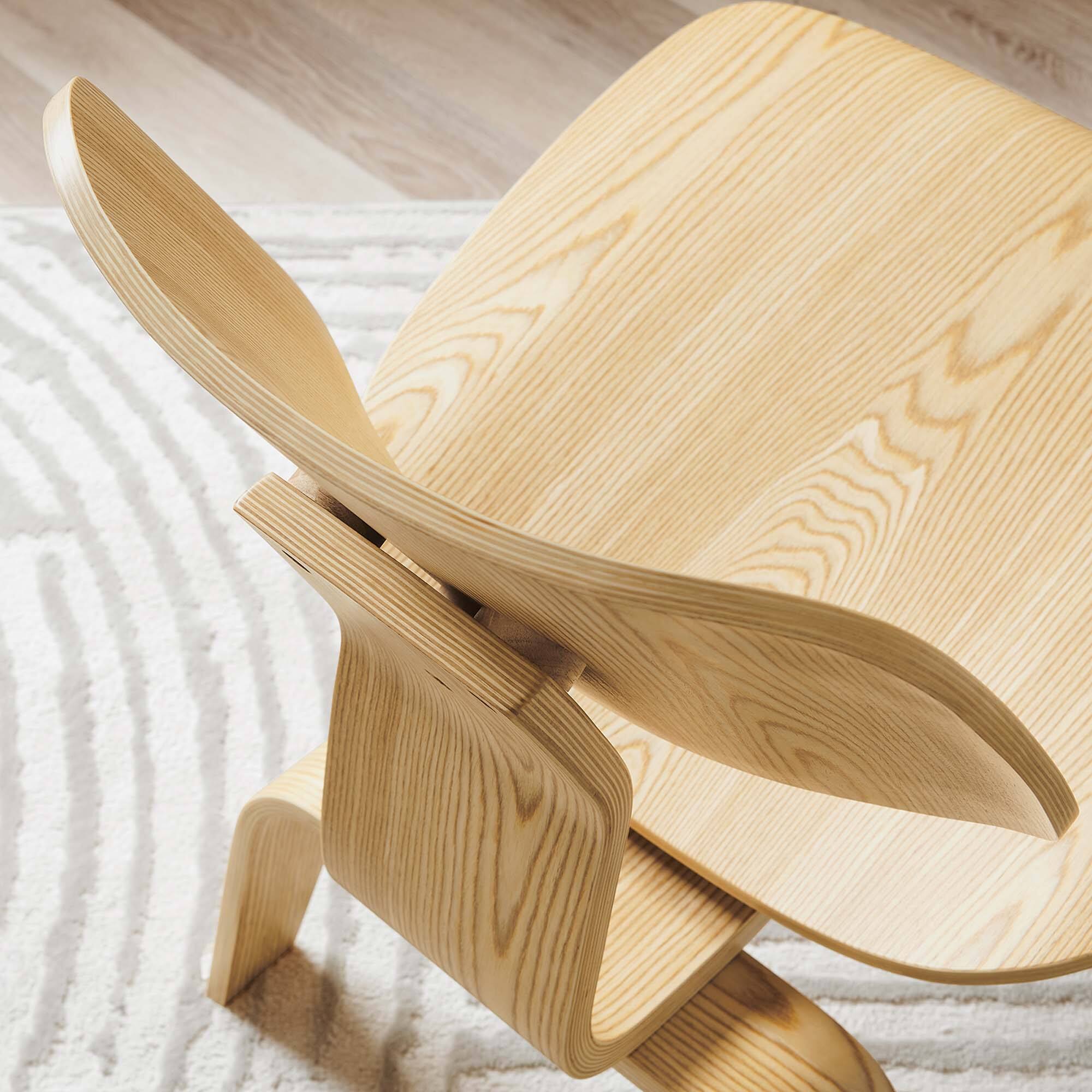 Alt View 1. Modway - Fathom Wood Lounge Chair by Modway - Natural.