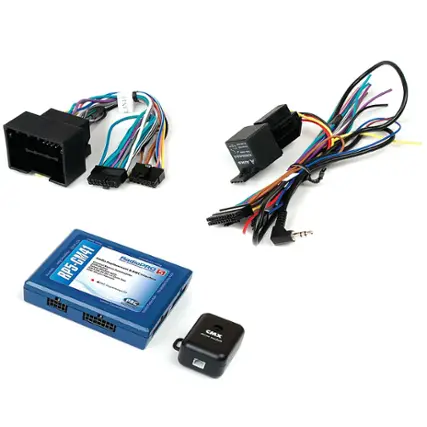 Front. PAC - Radio Replacement and Steering Wheel Control Interface with OnStar Retention for Select GM Vehicles - Blue.