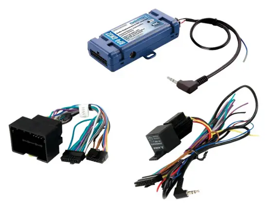 Front. PAC - Radio Replacement and Steering Wheel Control Interface for Select GM Vehicles - Blue.