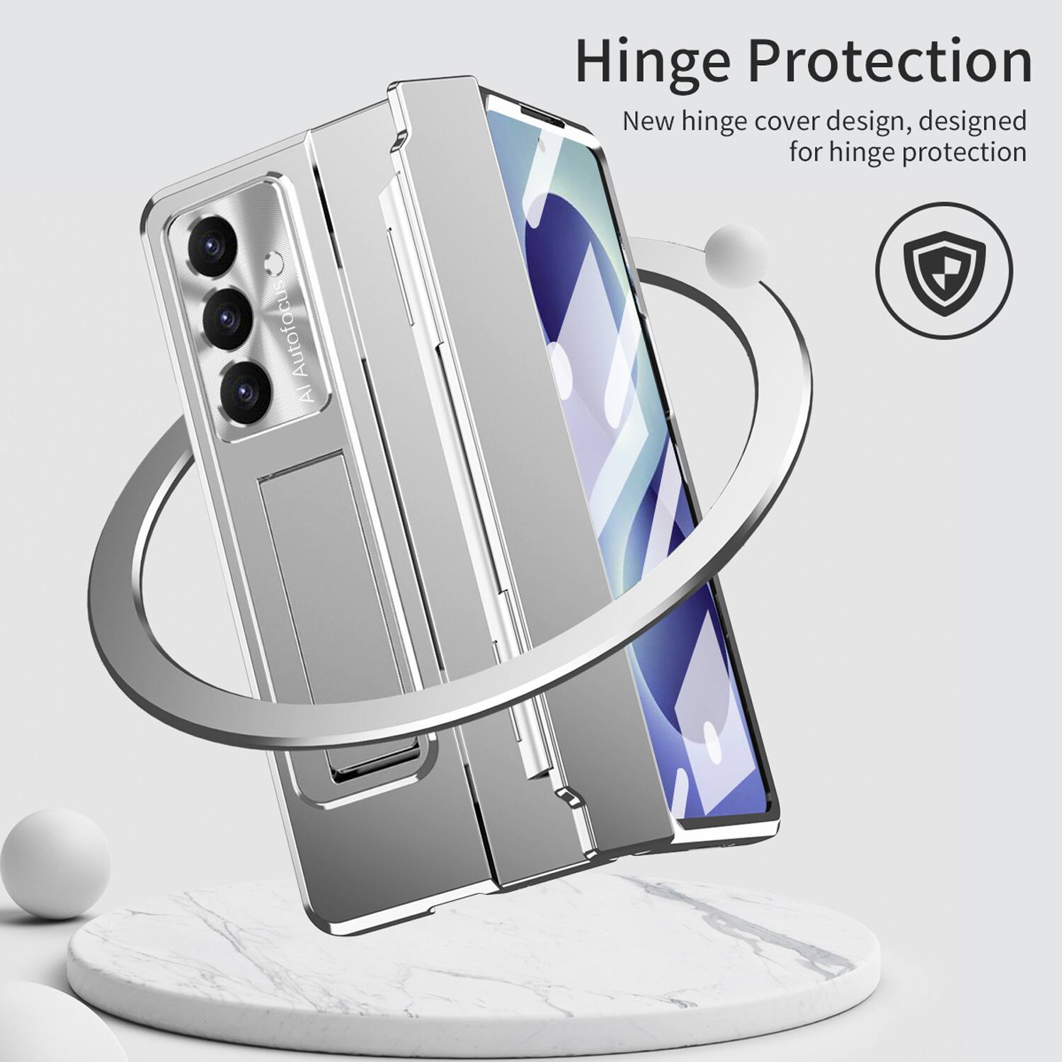 Hinge Protection  
New hinge cover design, designed for hinge protection