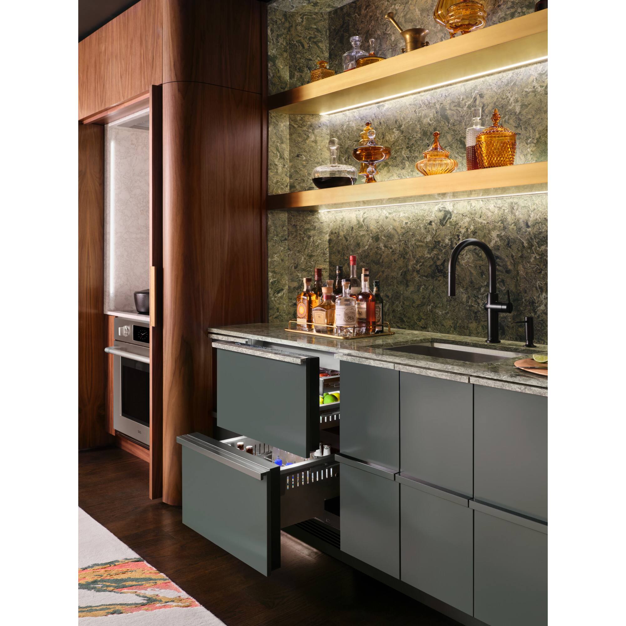 Alt View 1. SKS - 24 in Wide 3.4 Cu. Ft. Built-in Undercounter Convertible Refrigerator/Freezer Drawers - Custom Panel Ready.