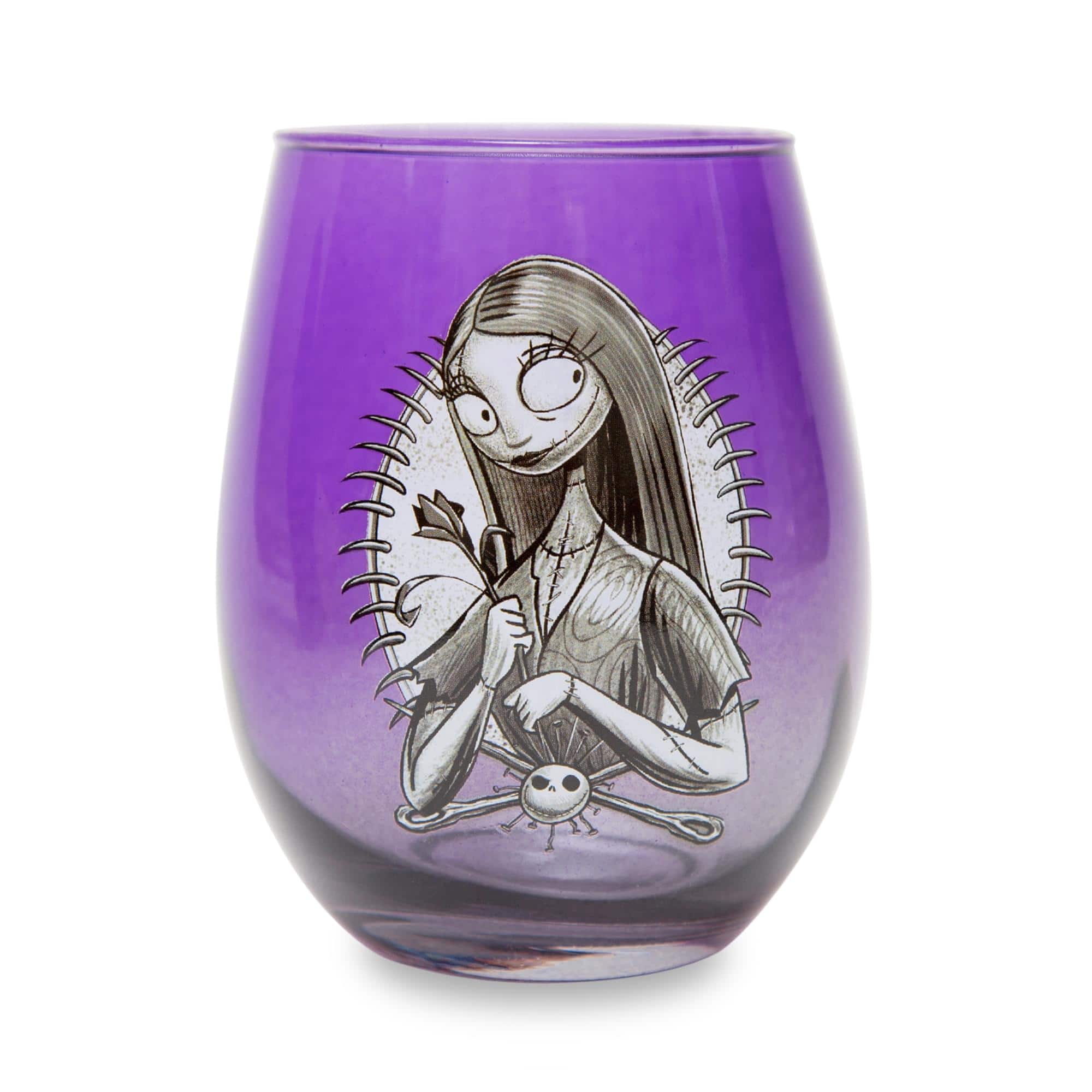 Disney - The Nightmare Before Christmas Sally Stemless Wine Glass - Purple