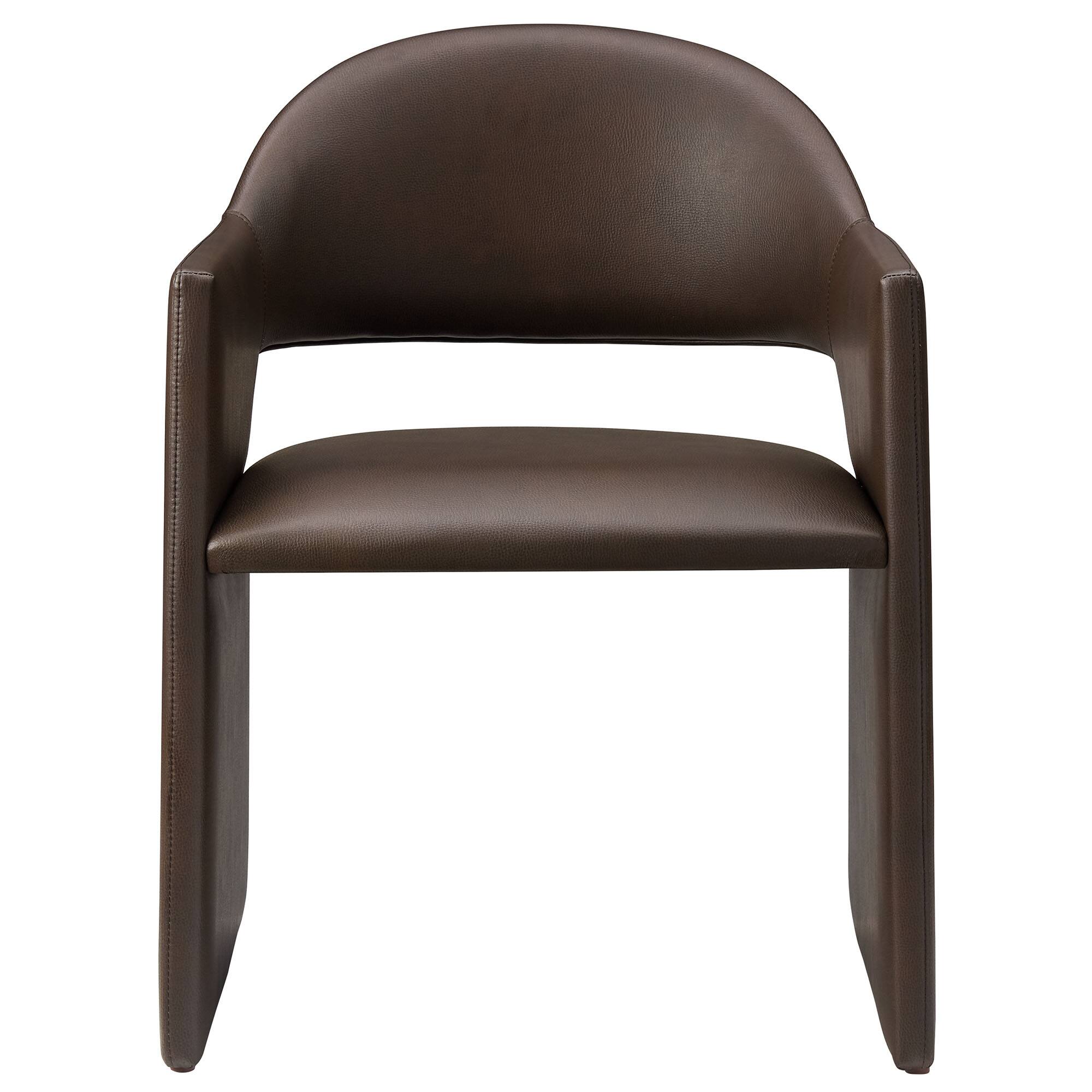 Alt View 2. Modway - Talia Vegan Leather Dining Armchair by Modway - Brown.