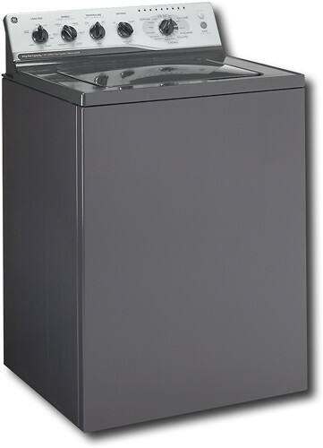 Angle Standard. GE - 3.5 Cu. Ft. 26-Cycle King-Size Capacity Washer - Granite Gray.