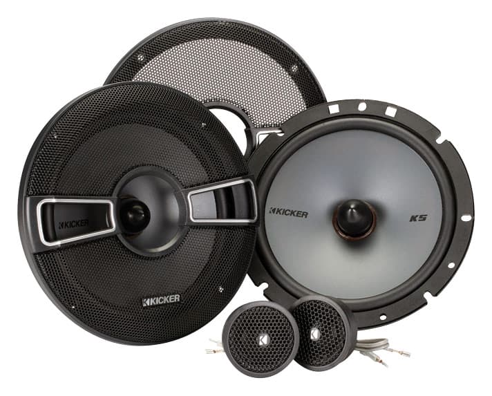  KICKER - KS Series 6.75" 2-Way Component Car Speakers with Polypropylene Cones (Pair) - Gray