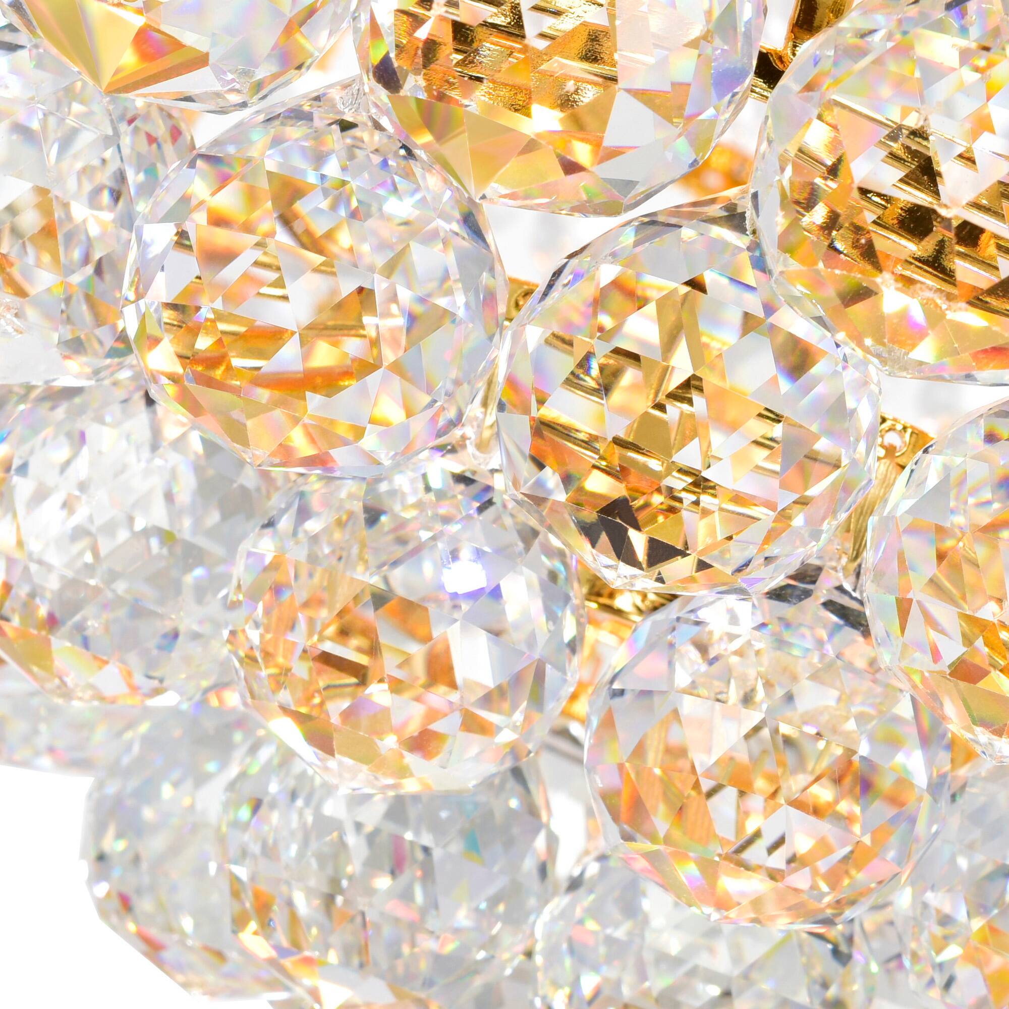 Back. CWI Lighting - Empire 5 Light Flush Mount With Gold Finish - Gold.