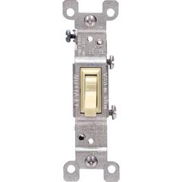 Leviton - 15 amps Single Pole Toggle AC Quiet Switch 1 pk - Ivory