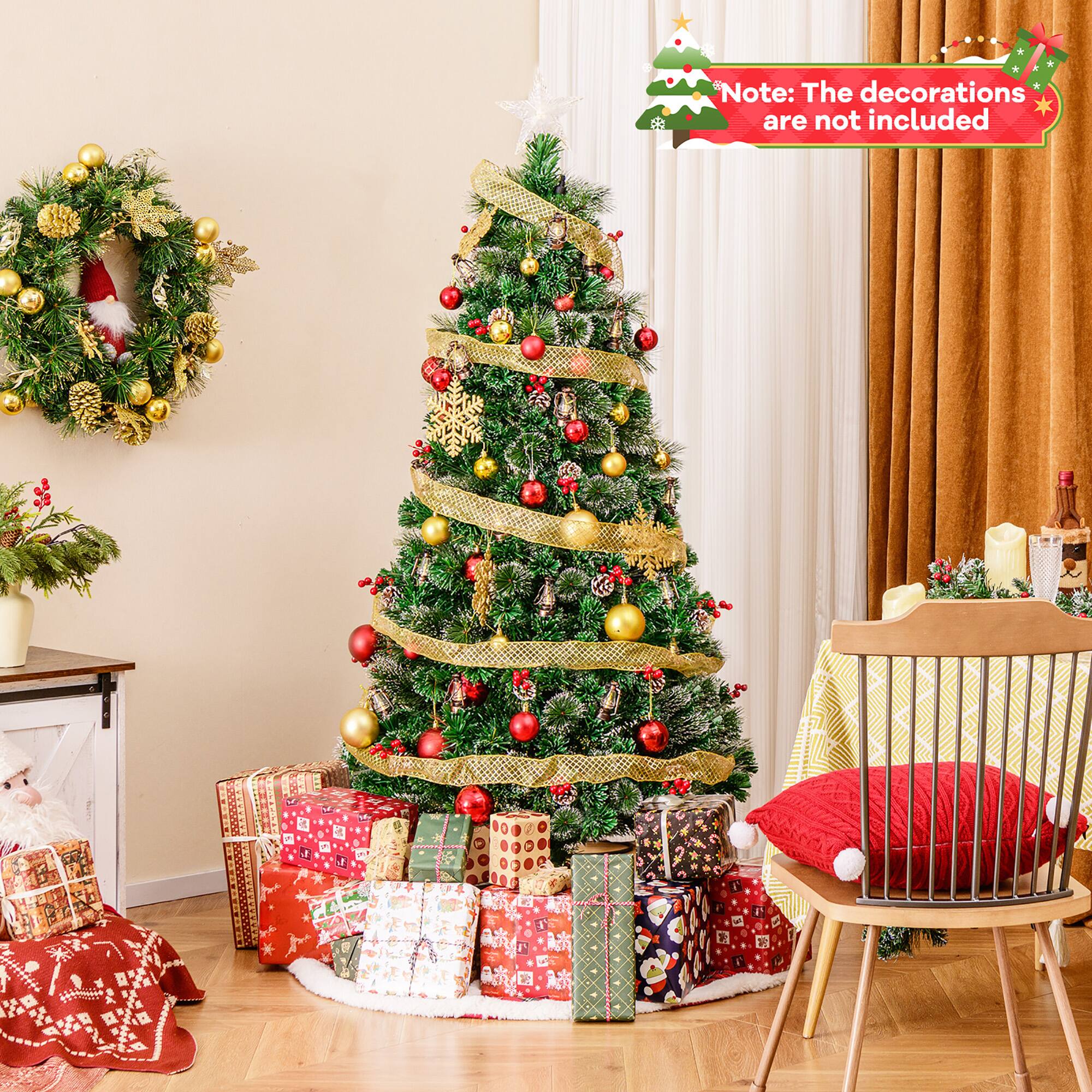 Note: The decorations are not included