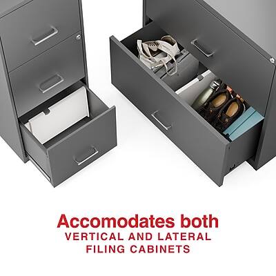 Accommodates both VERTICAL AND LATERAL FILING CABINETS