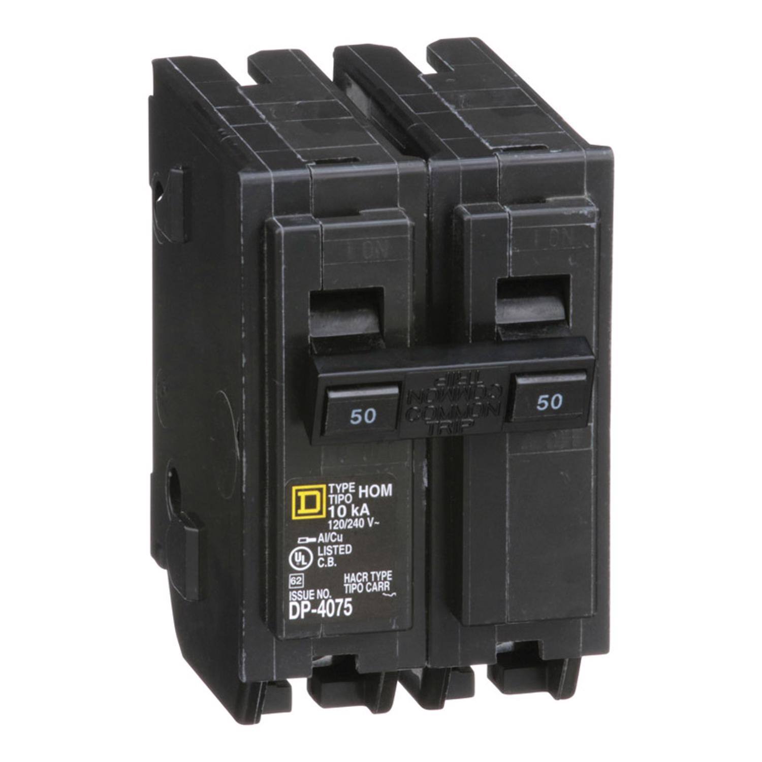 Schneider Electric - Square D HomeLine 50 amps Plug In 2-Pole Circuit Breaker price history on PriceWatchPro