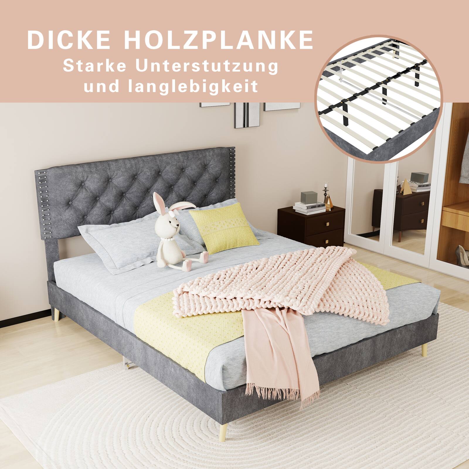 DICKE HOLZPLANKE  
Starke Unterstützung und Langlebigkeit