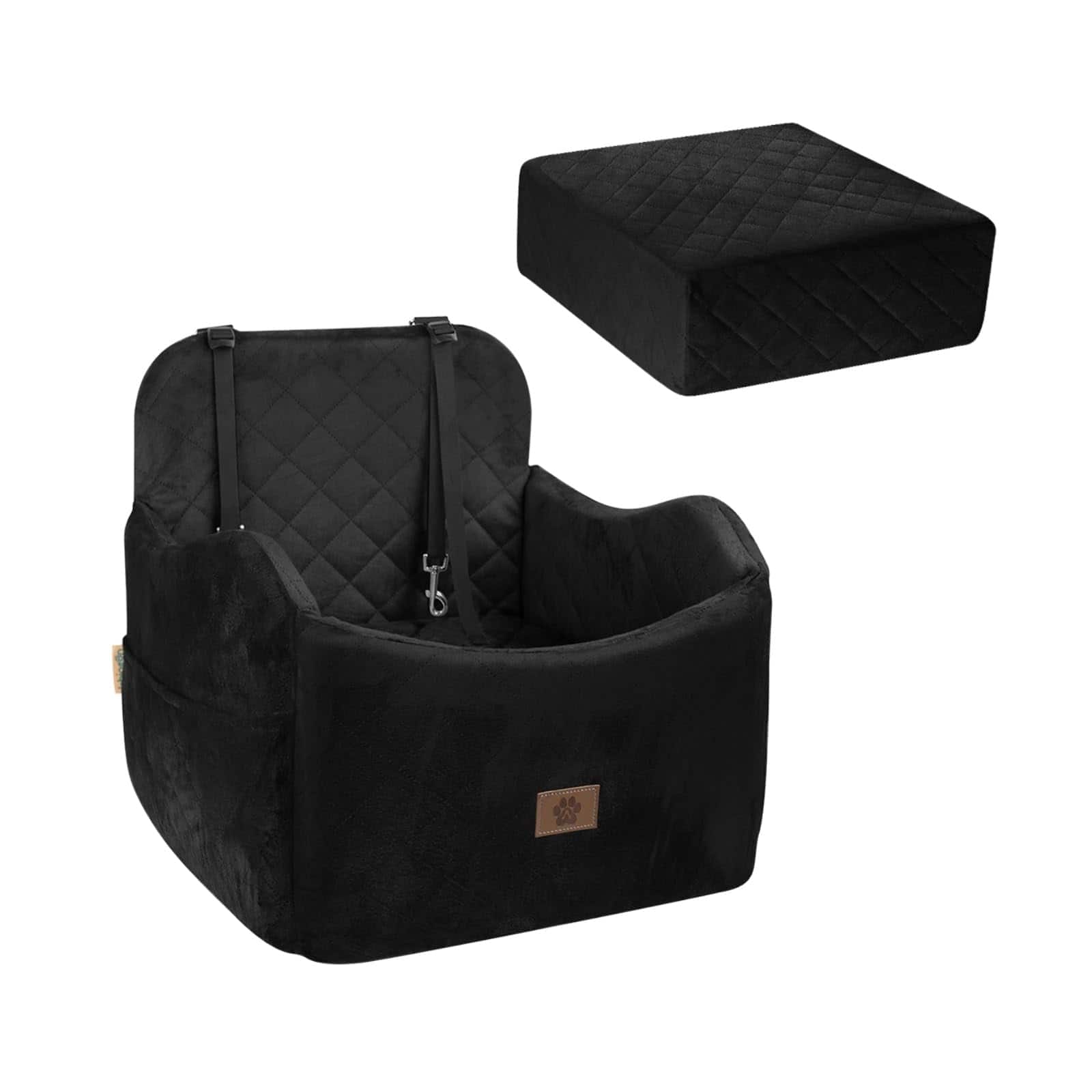 Reds Spade - Dog Car Seat For Small Dogs Booster Seat 30d High density Memory Foam Pet Medium Up To With Waterproof Elev - Black