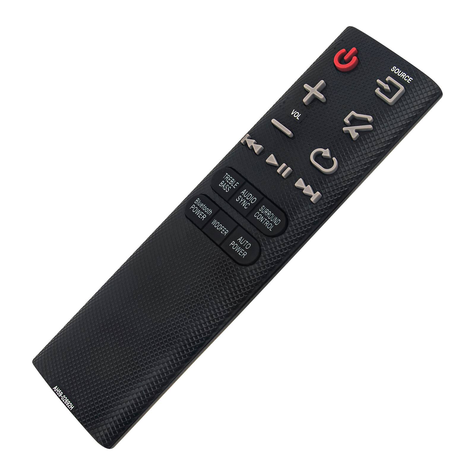 VOL G SOURCE C BASS TREBLE E SYNC AUDIO Bluetooth SURROUND WOOFER CONTROL POWER AUTO

AH59-02692H AH5B