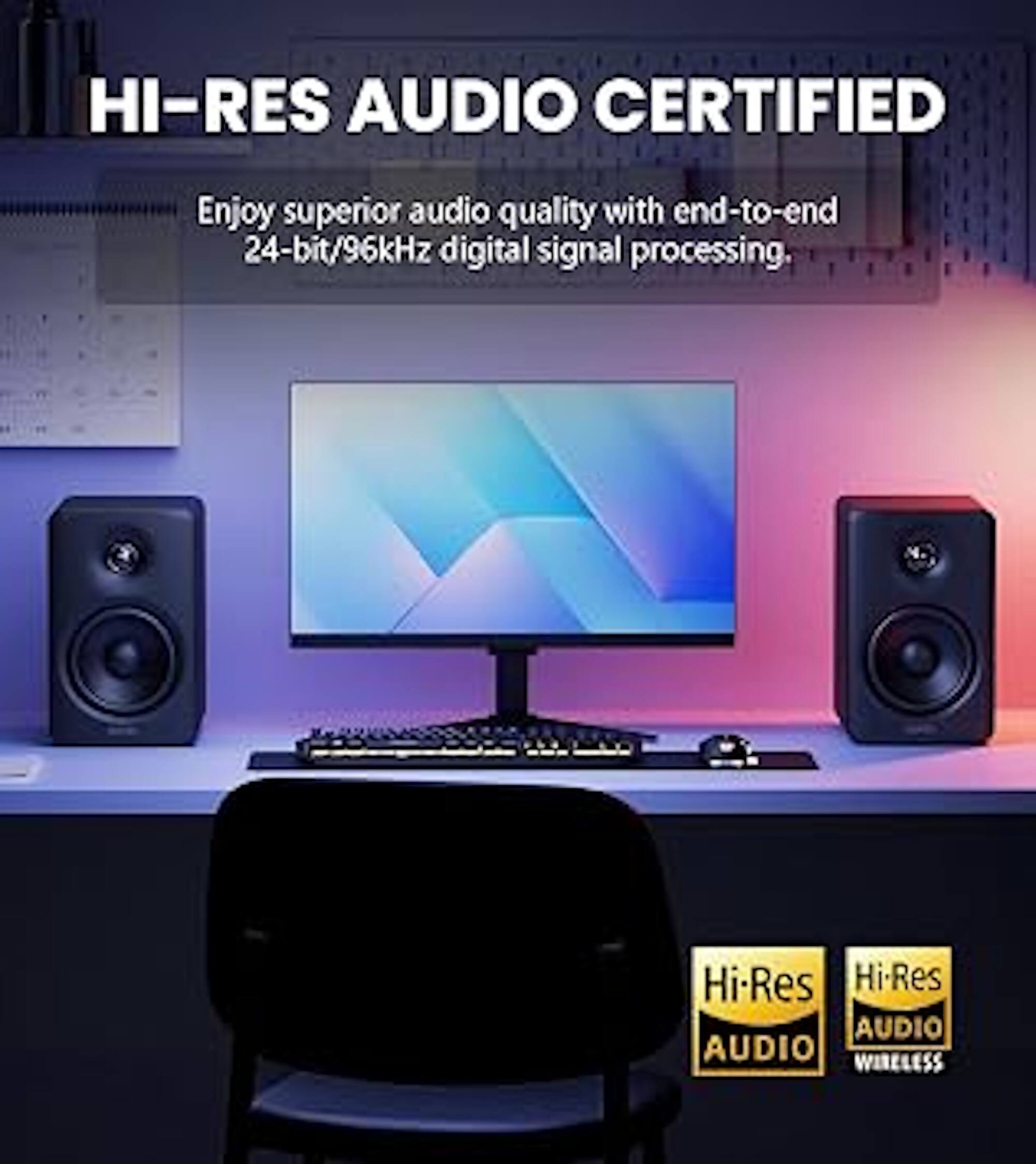 HI-RES AUDIO CERTIFIED

Enjoy superior audio quality with end-to-end 24-bit/96kHz digital signal processing.

Hi-Res AUDIO
Hi-Res AUDIO WIRELESS