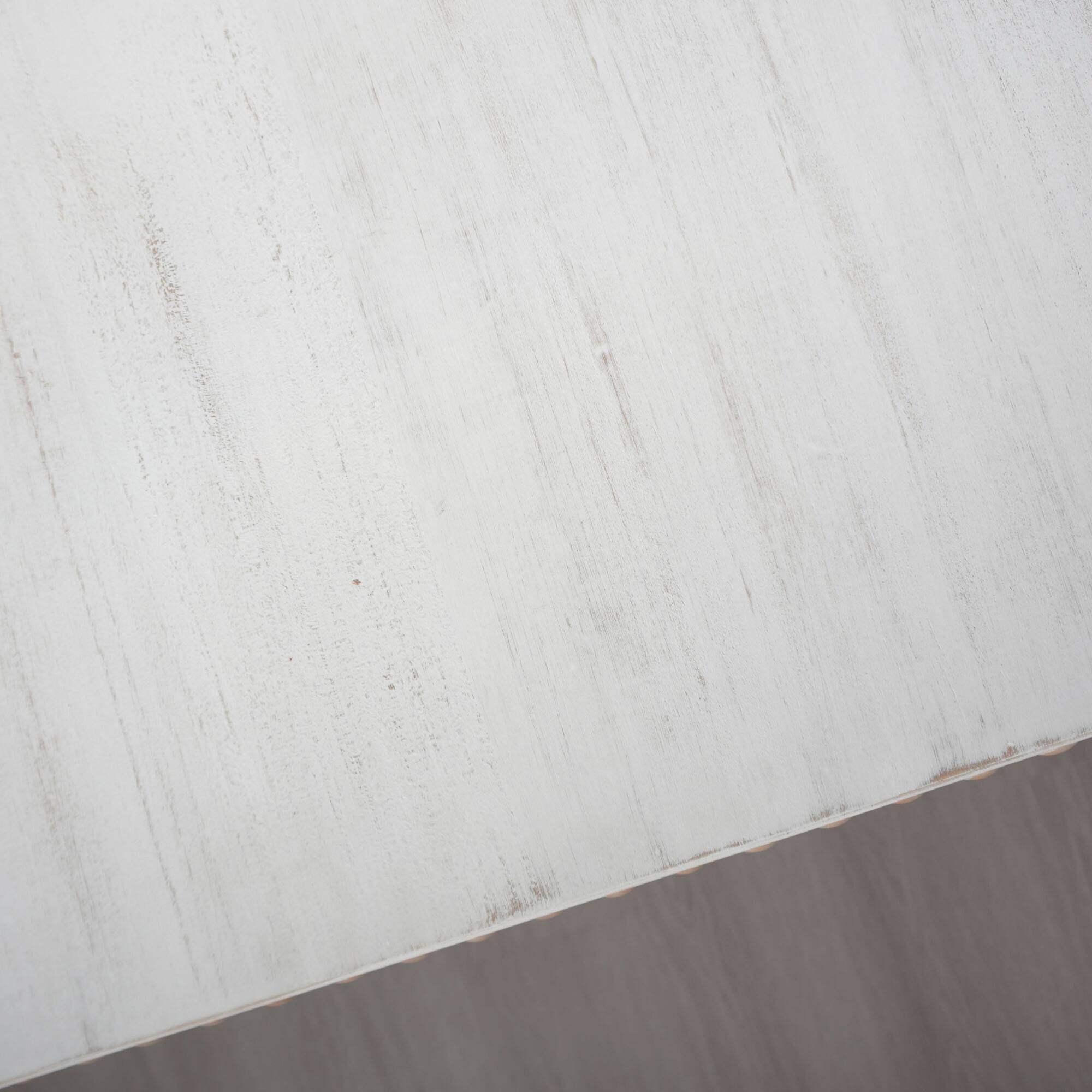 Alt View 5. GOODSILO - Elegant Curved Waterfall Console Table with Wood Bead Detailing for Entryway Hallway Living Room - Antique White.