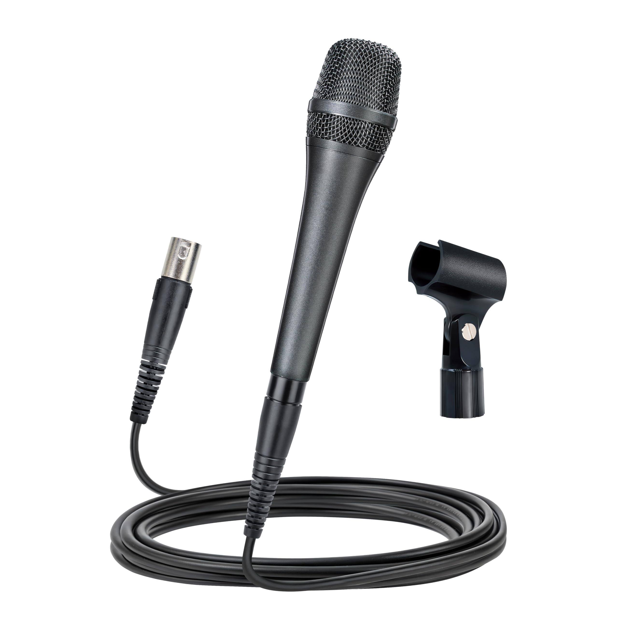 Front. Cedar Assembly - Ac 910 Xlr Wired Vocal Microphone Dynamic Cardioid Mic With Dual engine Ahnc Noise Cancelling Tech For Singing - Gray AC-910.