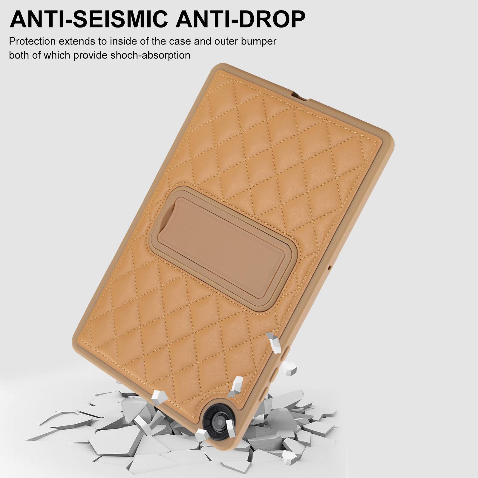 ANTI-SEISMIC ANTI-DROP  
Protection extends to inside of the case and outer bumper both of which provide shock-absorption