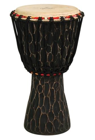 Front. Tycoon Percussion - 10" Djembe, Rope-Tuned, Handcrafted Mango Wood Shell, Goat Skin Head.