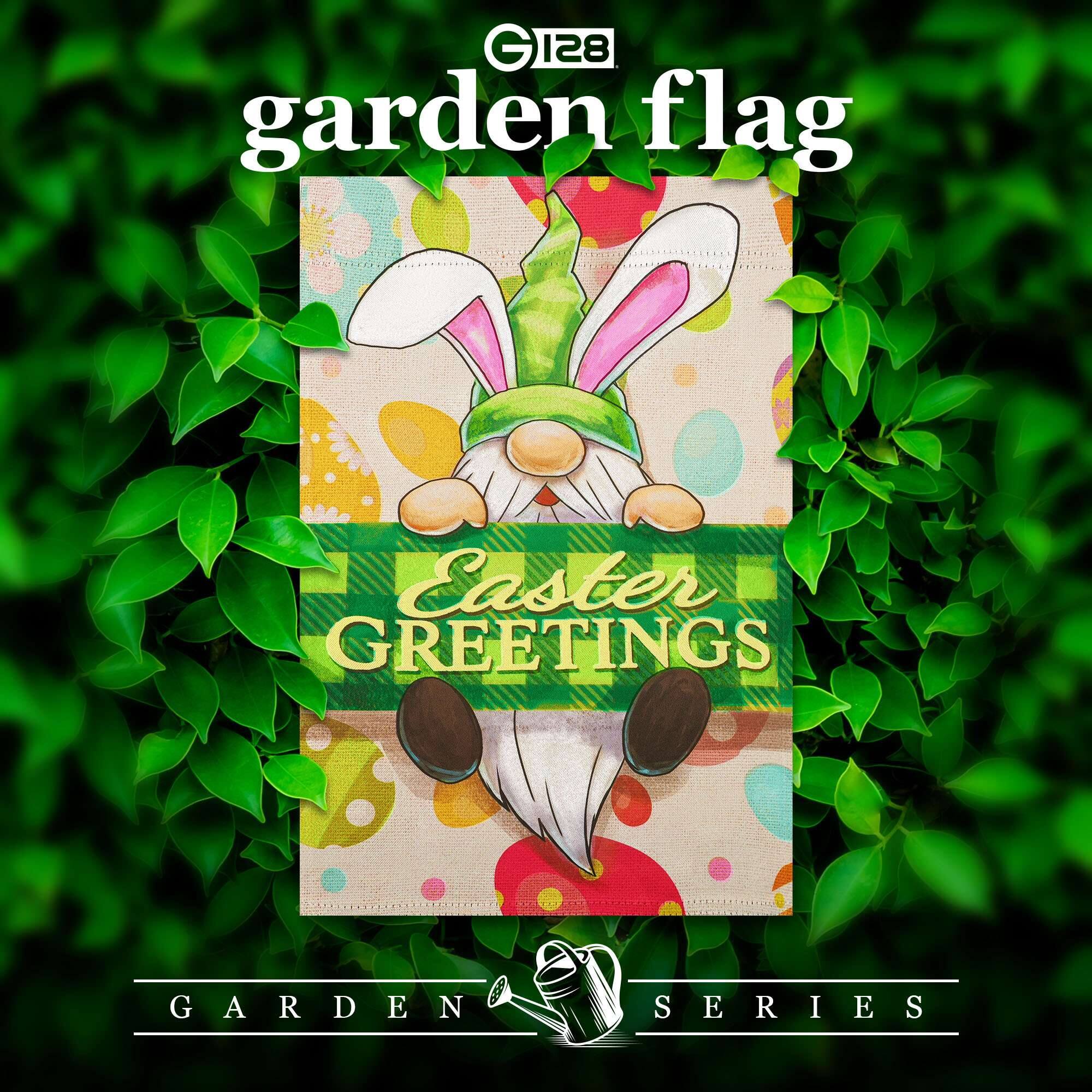 G 128 garden flag Easter GREETINGS GARDEN SERIES
